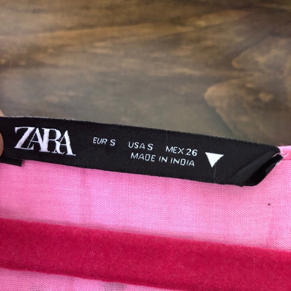 Zara pink tiered eyelet maxi dress NWOT lined open embroidery buttons v neckline - Picture 5 of 9